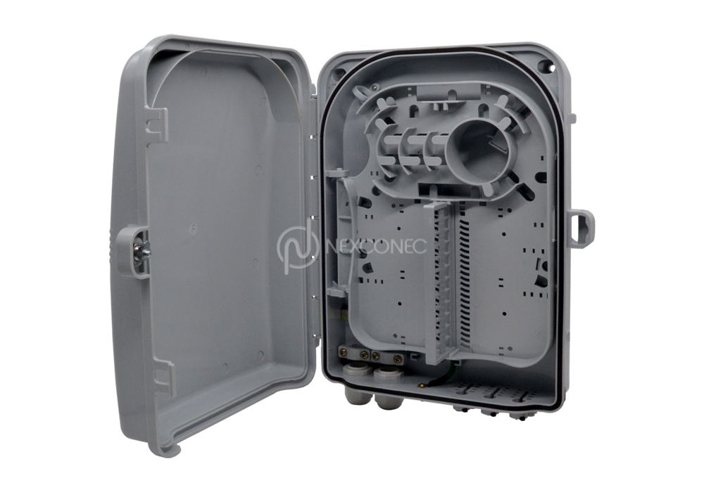 Wall Termination Box Indoor/Outdoor, 24 Ports SC Simplex /LC Duplex, Lockable,