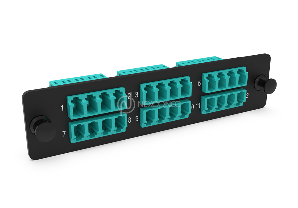 LGX Pass Thru Adapter plate LC 24FO MM Aqua
